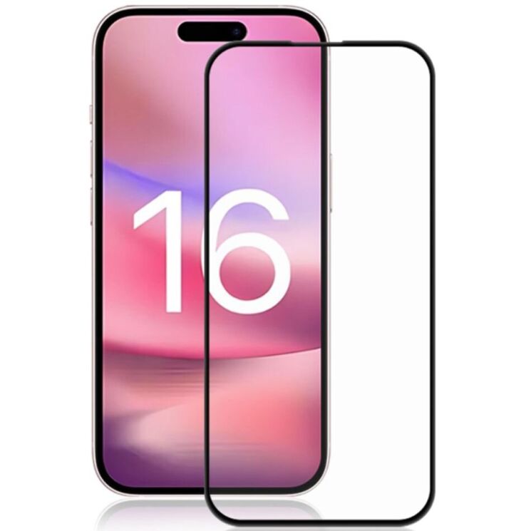 Защитное стекло MOCOLO Full Glue Cover для Apple iPhone 16 - Black: фото 1 из 7
