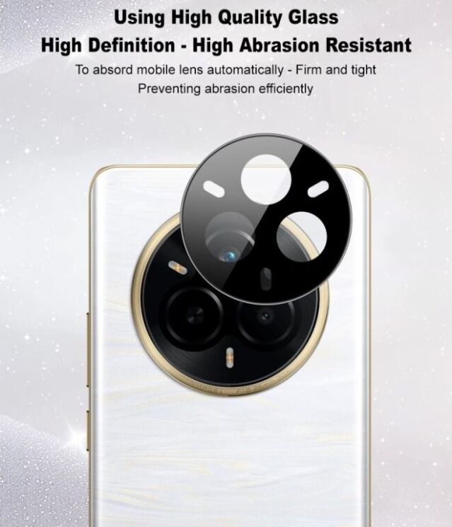 Защитное стекло на камеру IMAK Black Glass Lens для Realme 14 Pro / 14 Pro Plus - Black: фото 7 из 9
