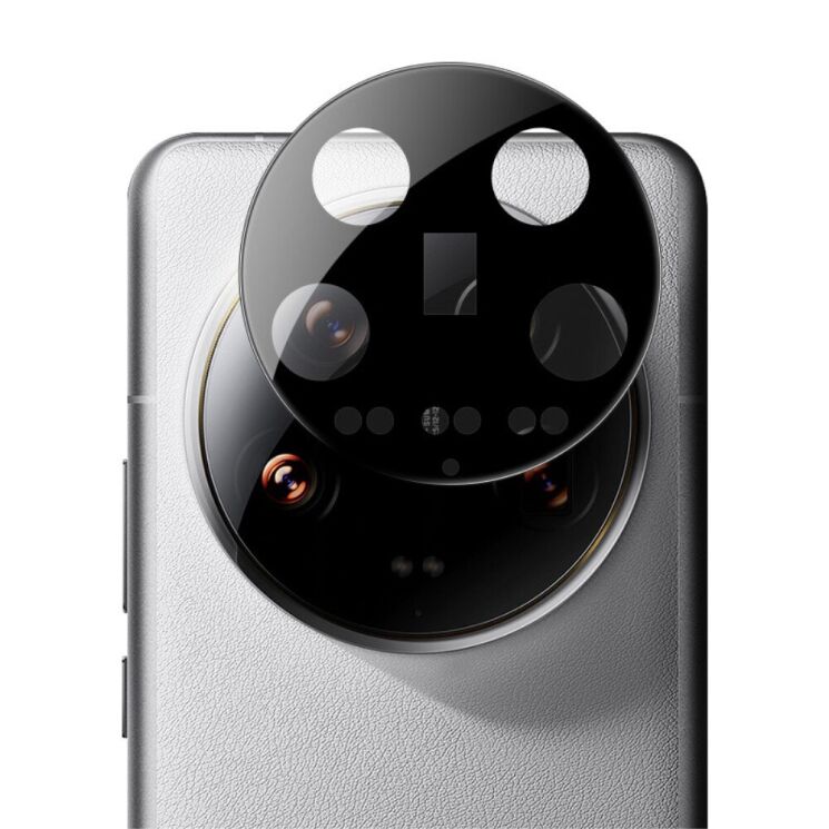 Захисне скло на камеру IMAK Black Glass Lens для Xiaomi 14 Ultra - Black: фото 3 з 11