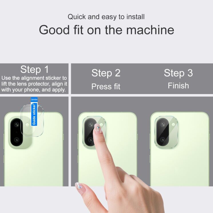 Захисне скло на камеру IMAK Lens Protector для OnePlus 15R / Ace 6 / Ace 6T: фото 4 з 7