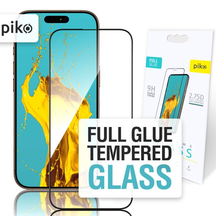 Захисне скло Piko Full Glue для Apple iPhone 16 Pro Max - Black: фото 1 з 5