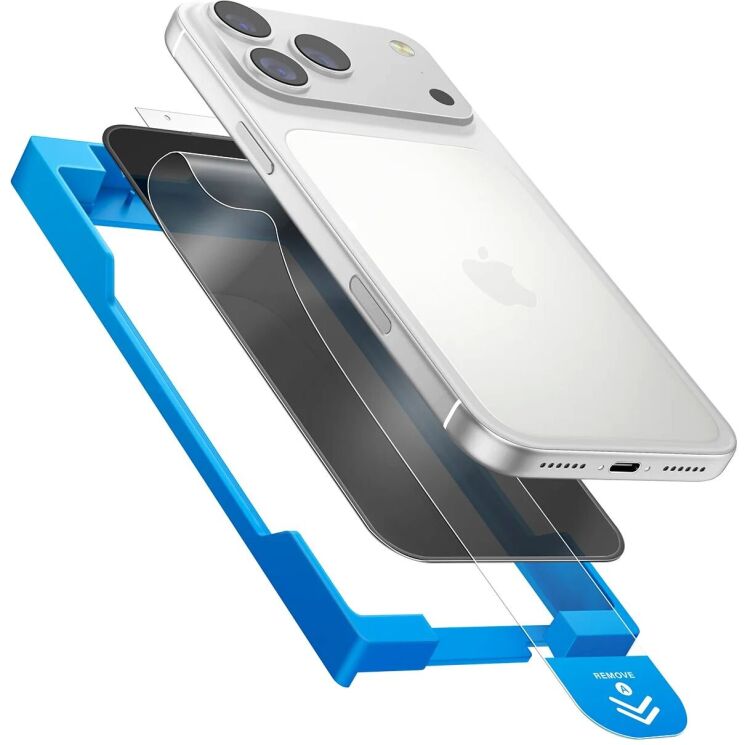 Захисне скло UNIQ Optix Exofit Privacy для iPhone 17 Pro Max (UNIQ-IP6.9P(2025)-EXOFITPRI) - Black: фото 3 з 5