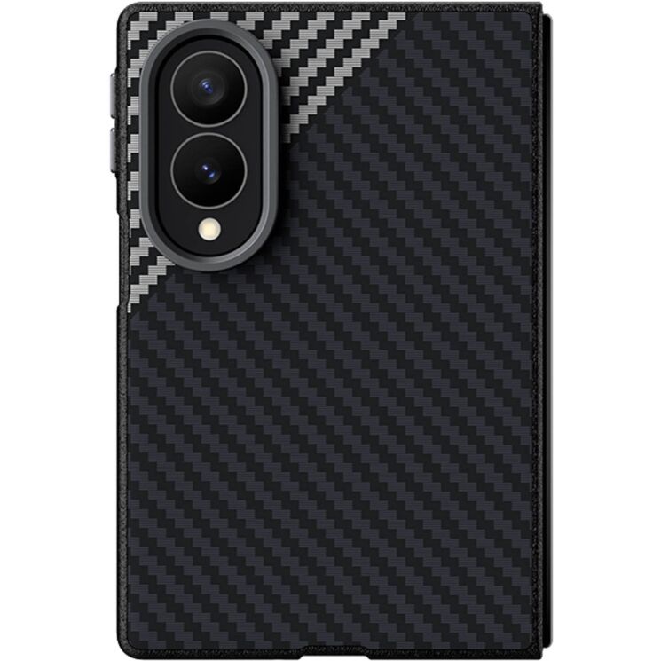 Защитный чехол ABEEL Carbon Fiber Case для Samsung Galaxy Fold 8 - Black / Silver: фото 2 из 5
