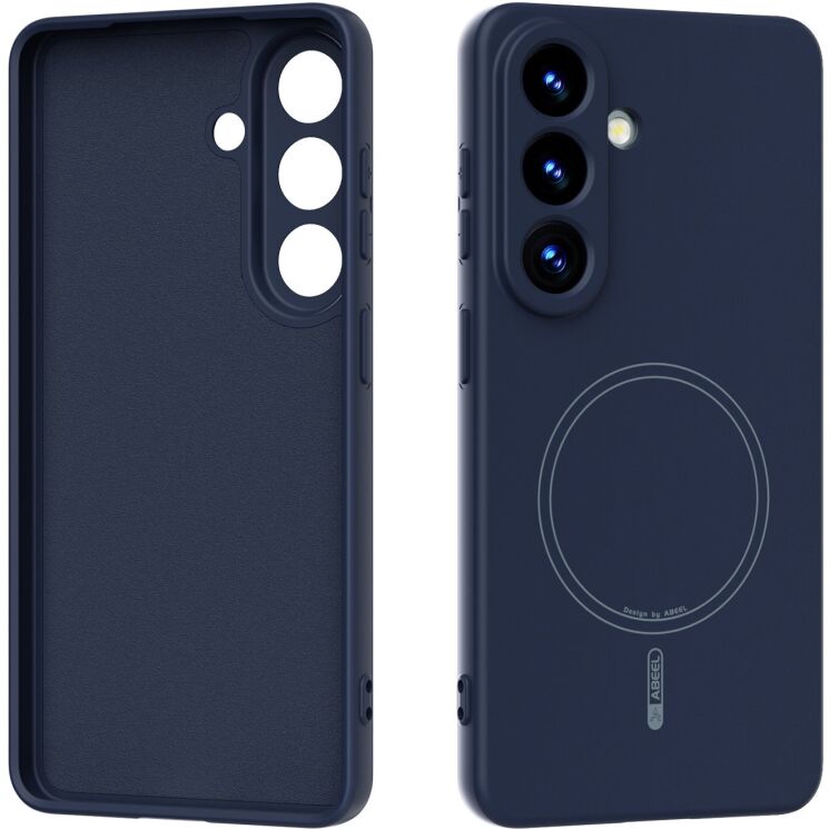 Защитный чехол ABEEL Liquid Silicone Magnetic для Samsung Galaxy S26 (S942) - Dark Blue: фото 2 из 7