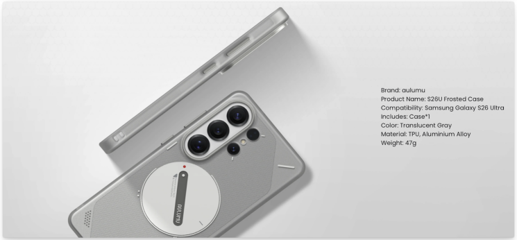Защитный чехол AULUMU Frosted Glow Case для Samsung Galaxy S26 Ultra (S948) - Transparent Grey (408577H) Защитный чехол AULUMU Frosted Glow Case для Samsung Galaxy S26 Ultra (S948) - Transparent Grey: фото 13 из 13