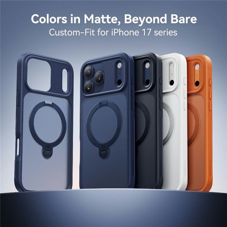 Захисний чохол CASEKOO Frost Matte Stand Pro для iPhone 18 Pro / 17 Pro - White: фото 2 з 11
