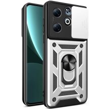 Защитный чехол Deexe Armor Shield для Infinix Smart 8 Plus - Silver: фото 1 из 9