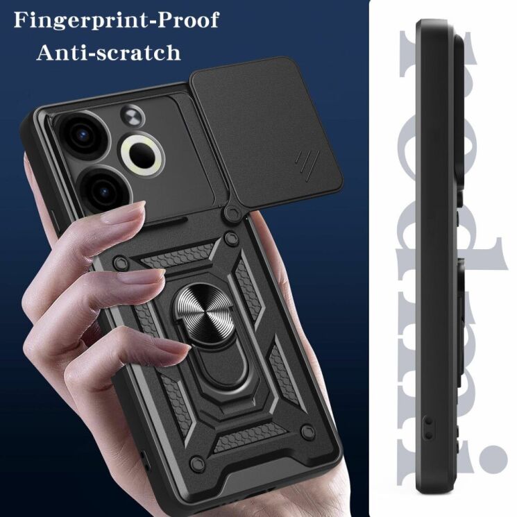 Защитный чехол Deexe Armor Shield для TECNO Pova 6 Neo - Black: фото 6 из 8