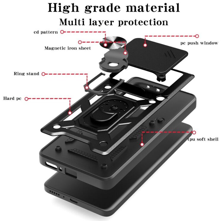 Защитный чехол Deexe Armor Shield для TECNO Pova 6 Neo - Black: фото 8 из 8