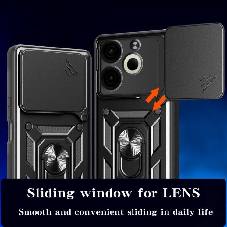 Защитный чехол Deexe Armor Shield для TECNO Pova 6 Neo - Black: фото 2 из 8