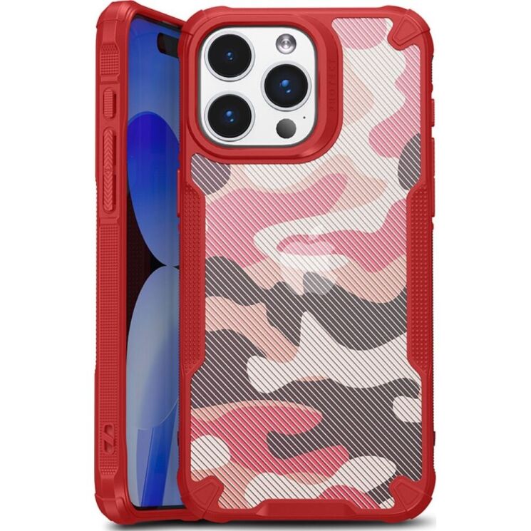 Защитный чехол Deexe Camo Case для Apple iPhone 15 Pro - Red: фото 1 из 8