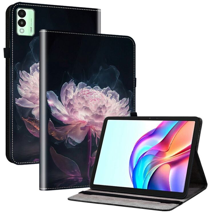 Защитный чехол Deexe Flower для TECNO Megapad 11 - Purple Peony: фото 1 из 7