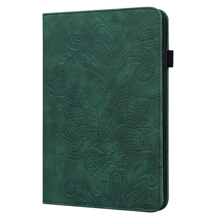 Защитный чехол Deexe Flower Print для Samsung Galaxy Tab A7 Lite (T220/T225) - Green: фото 2 из 9