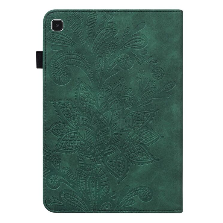 Защитный чехол Deexe Flower Print для Samsung Galaxy Tab A7 Lite (T220/T225) - Green: фото 3 из 9