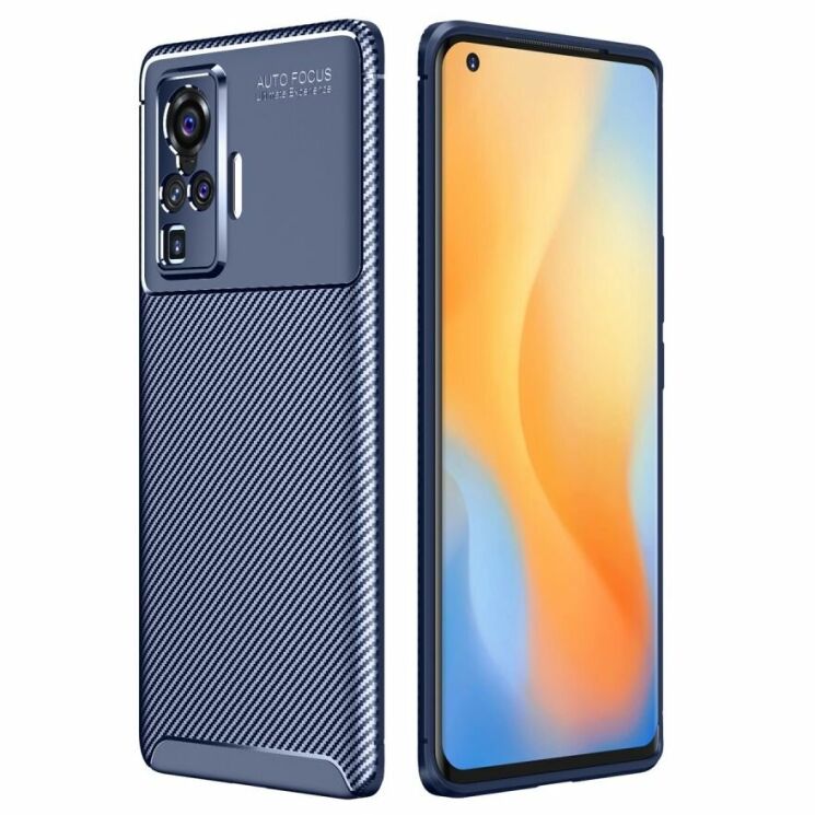 Защитный чехол Deexe Fusion для VIVO X50 Pro - Blue: фото 1 из 10