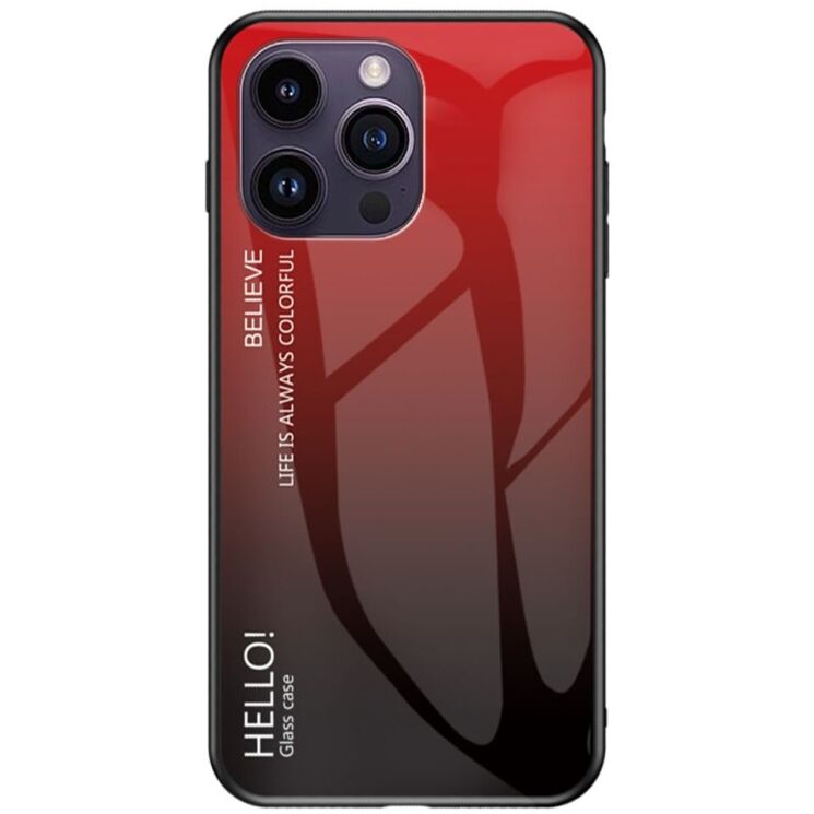 Защитный чехол Deexe Gradient Color для Apple iPhone 15 Pro Max - Black / Red: фото 1 из 7