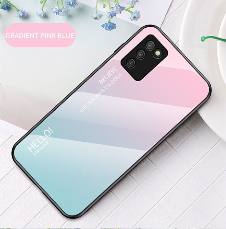 Защитный чехол Deexe Gradient Color для Samsung Galaxy A03s (A037) - Pink / Blue: фото 2 из 12