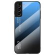 Защитный чехол Deexe Gradient Color для Samsung Galaxy S22 - Black / Blue (290018BL)