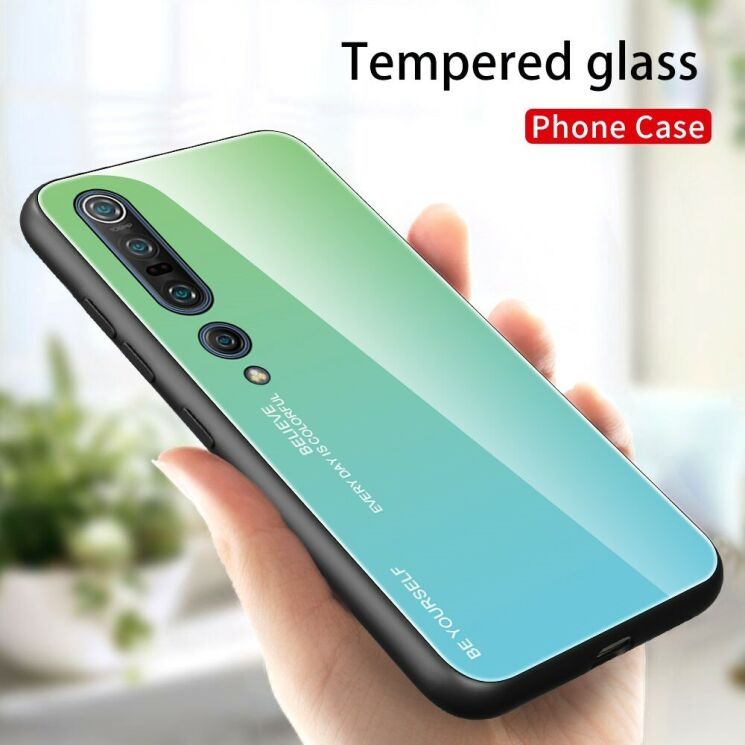 Защитный чехол Deexe Gradient Color для Xiaomi Mi 10 Pro - Cyan / Blue: фото 3 из 3
