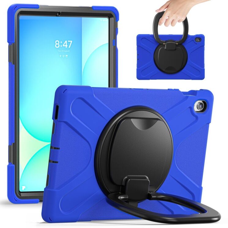 Защитный чехол Deexe Hand Grip для Samsung Galaxy Tab S10 FE Plus - Blue: фото 1 из 17