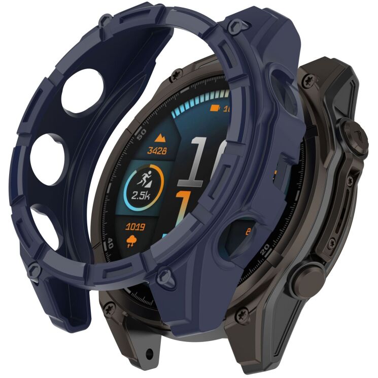 Защитный чехол Deexe Hollow Cover для Garmin Tactix 8 (47mm) - Midnight Blue: фото 1 из 7