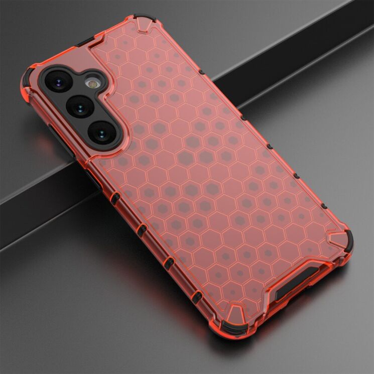 Защитный чехол Deexe Honeycomb Series для Samsung Galaxy S25 Plus (S936) - Red: фото 3 из 5
