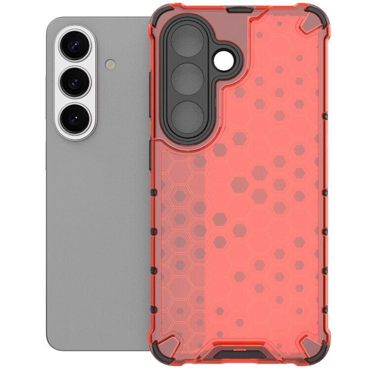 Защитный чехол Deexe Honeycomb Series для Samsung Galaxy S26 Ultra - Red: фото 2 из 6