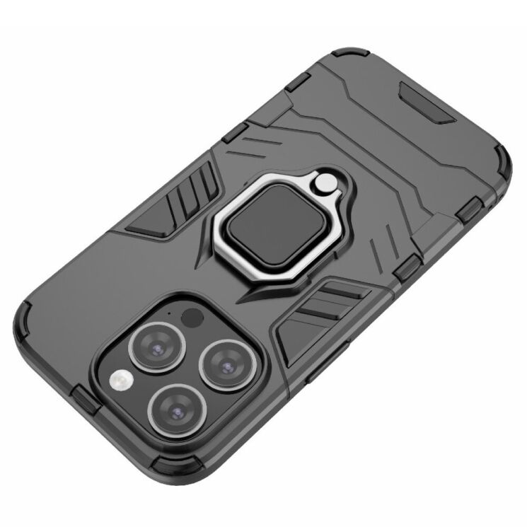 Защитный чехол Deexe Hybrid Case для Apple iPhone 15 Pro Max - Black: фото 5 из 9