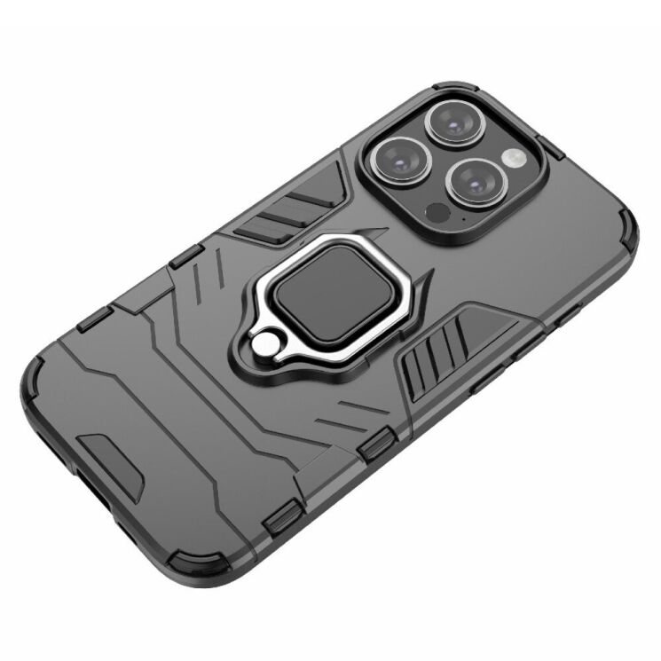 Защитный чехол Deexe Hybrid Case для Apple iPhone 15 Pro Max - Black: фото 6 из 9