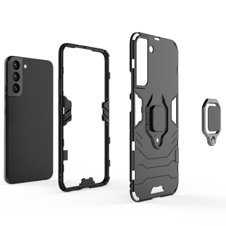 Защитный чехол Deexe Hybrid Case для Samsung Galaxy S22 Plus - Black: фото 9 из 10