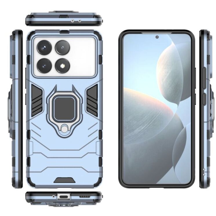 Захисний чохол Deexe Hybrid Case для Xiaomi Poco F6 Pro - Red: фото 5 з 5
