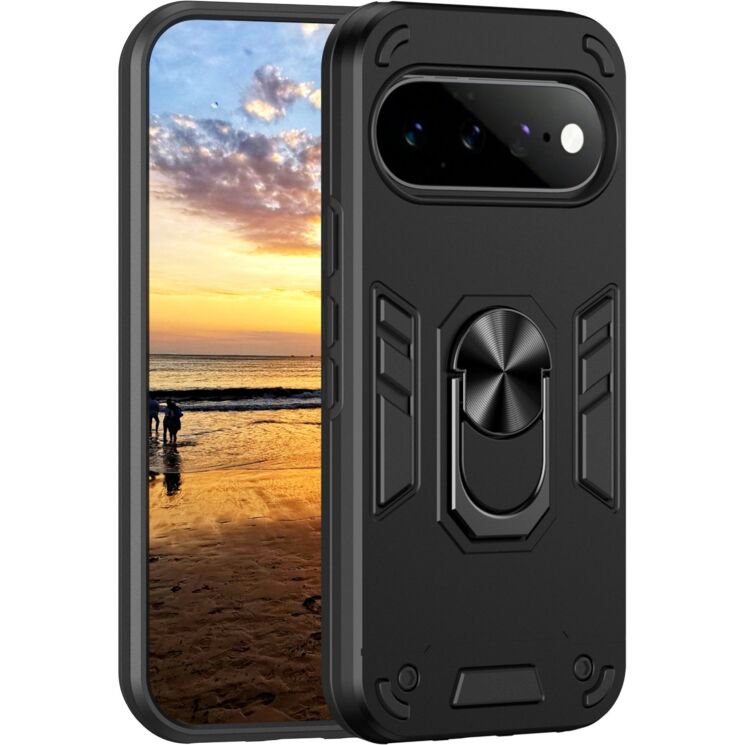Защитный чехол Deexe Hybrid Shell для Google Pixel 11 / 11 Pro - Black: фото 1 из 7