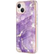 Захисний чохол Deexe Marble Style для Apple iPhone 13 - Purple (370812V)
