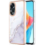 Захисний чохол Deexe Marble Style для OPPO A58 - White (337932W)