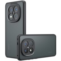 Защитный чехол Deexe Matte Skin для Xiaomi Redmi Note 14 Pro Plus - Transparent / Black: фото 1 из 13