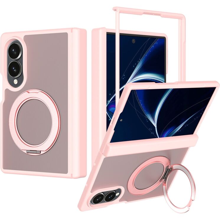 Захисний чохол Deexe Matte Skin Kickstand with MagSafe (FF) для Samsung Galaxy Fold 8 - Pink: фото 1 з 8