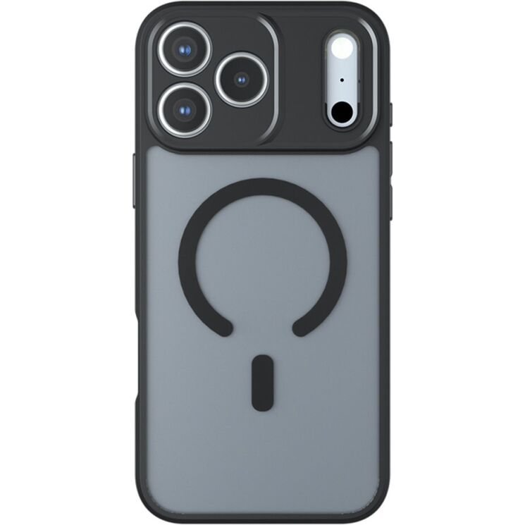 Захисний чохол Deexe Matte Skin with MagSafe для iPhone 18 Pro Max - Transparent / Black: фото 2 з 11