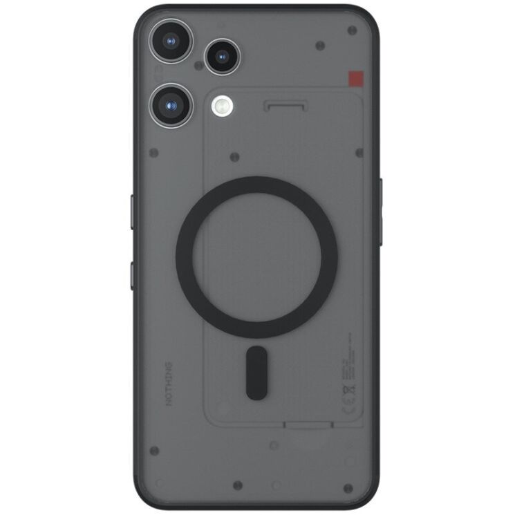 Защитный чехол Deexe Matte Skin with MagSafe для Nothing Phone (3a) Lite - Black: фото 2 из 12