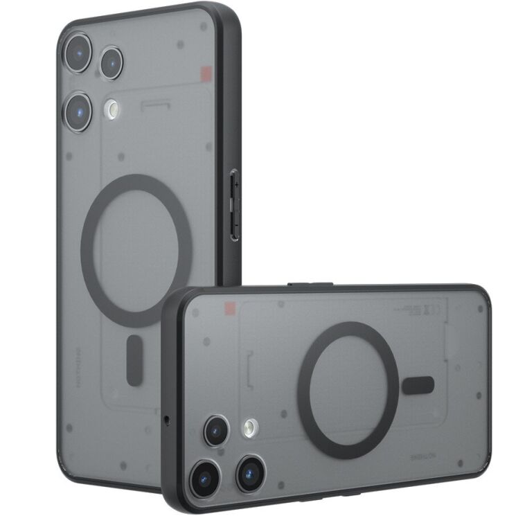 Защитный чехол Deexe Matte Skin with MagSafe для Nothing Phone (3a) Lite - Black: фото 1 из 12