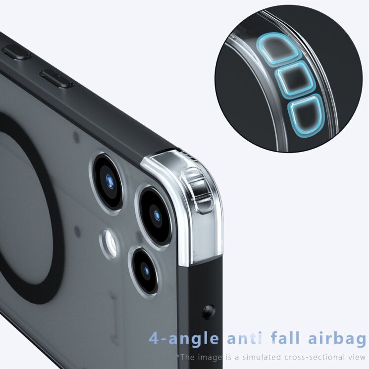 Защитный чехол Deexe Matte Skin with MagSafe для Nothing Phone (3a) Lite - Black: фото 5 из 12