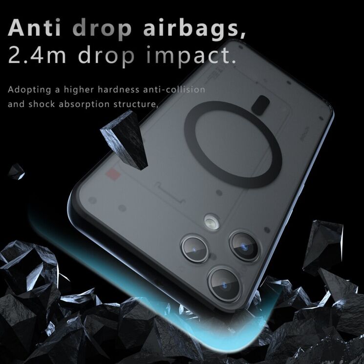 Защитный чехол Deexe Matte Skin with MagSafe для Nothing Phone (3a) Lite - Black: фото 4 из 12