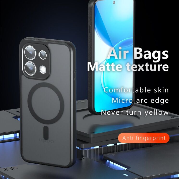 Защитный чехол Deexe Matte Skin with MagSafe для OPPO Reno 16 F/FS - Black (413413B) Защитный чехол Deexe Matte Skin with MagSafe для OPPO Reno 16 F/FS - Black: фото 3 из 10