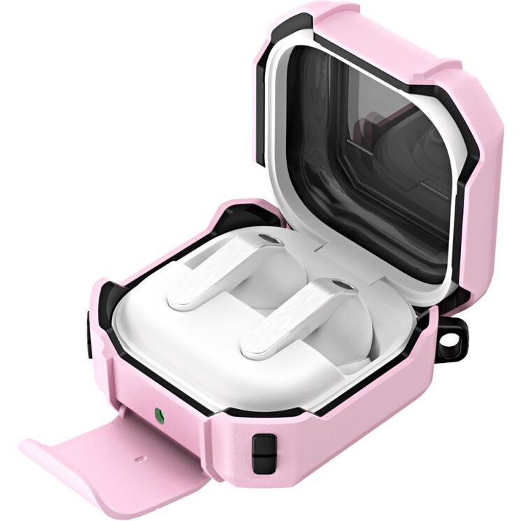 Защитный чехол Deexe Orbit Shield для Samsung Galaxy Buds 4 / Buds 4 Pro - Black / Pink: фото 2 из 8