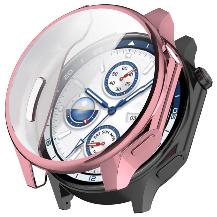 Защитный чехол Deexe Protective Frame для OPPO Watch X / OnePlus Watch 2 - Pink: фото 1 из 7