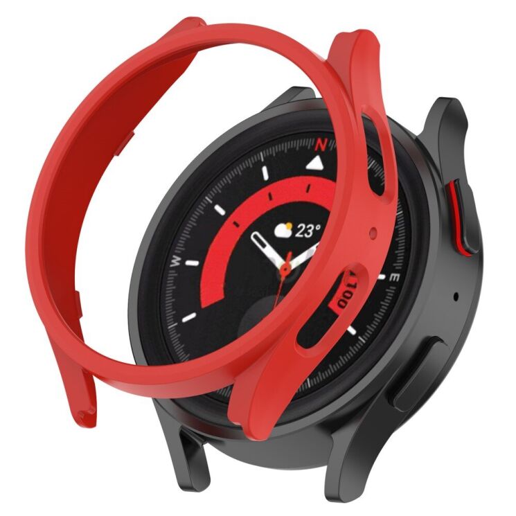 Захисний чохол Deexe Protective Frame для Samsung Galaxy Watch 5 Pro (45mm) - Red: фото 2 з 8