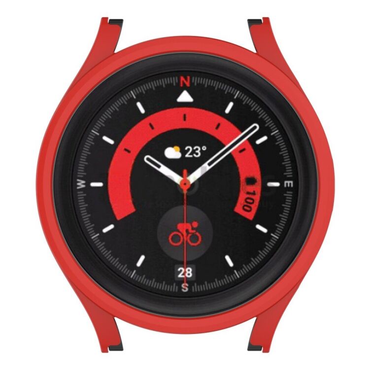 Захисний чохол Deexe Protective Frame для Samsung Galaxy Watch 5 Pro (45mm) - Red: фото 5 з 8