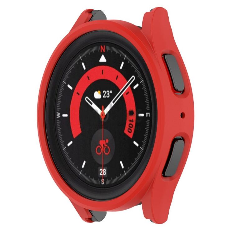 Захисний чохол Deexe Protective Frame для Samsung Galaxy Watch 5 Pro (45mm) - Red: фото 1 з 8
