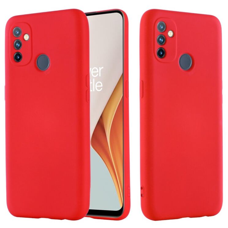 Защитный чехол Deexe Silicone Case для OnePlus Nord N100 - Red: фото 1 из 6