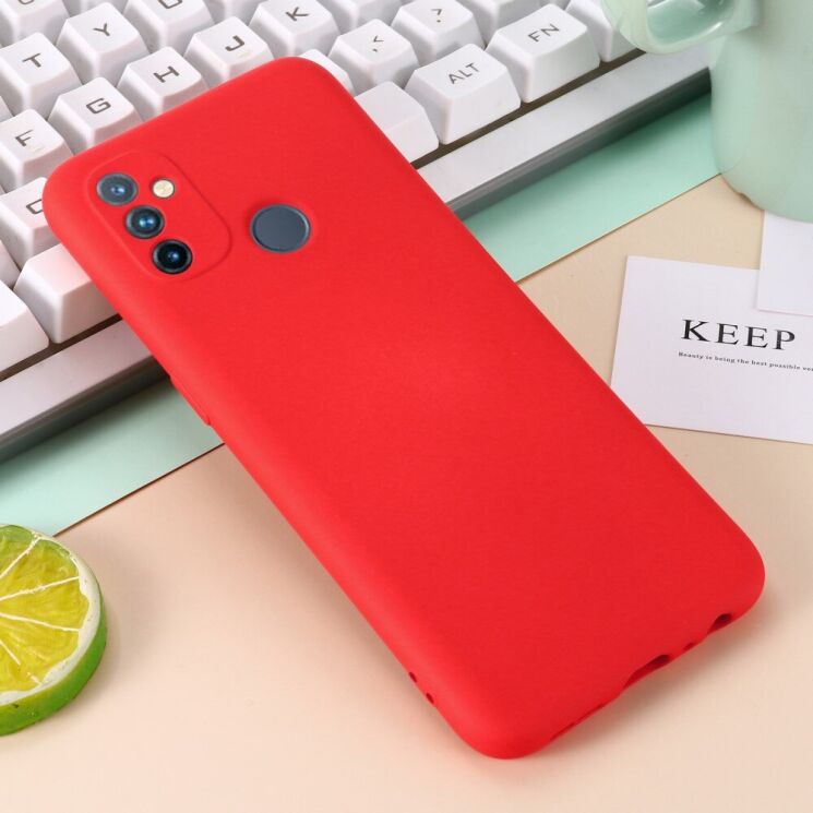 Защитный чехол Deexe Silicone Case для OnePlus Nord N100 - Red: фото 3 из 6