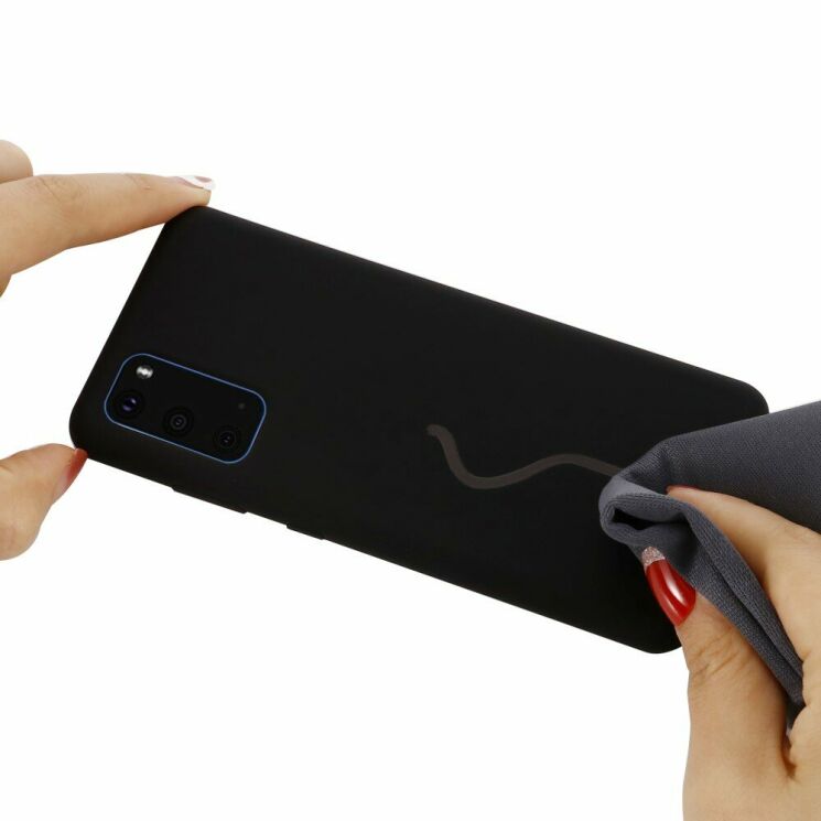 Защитный чехол Deexe Silicone Case для Samsung Galaxy S20 (G980) - Black: фото 4 из 6